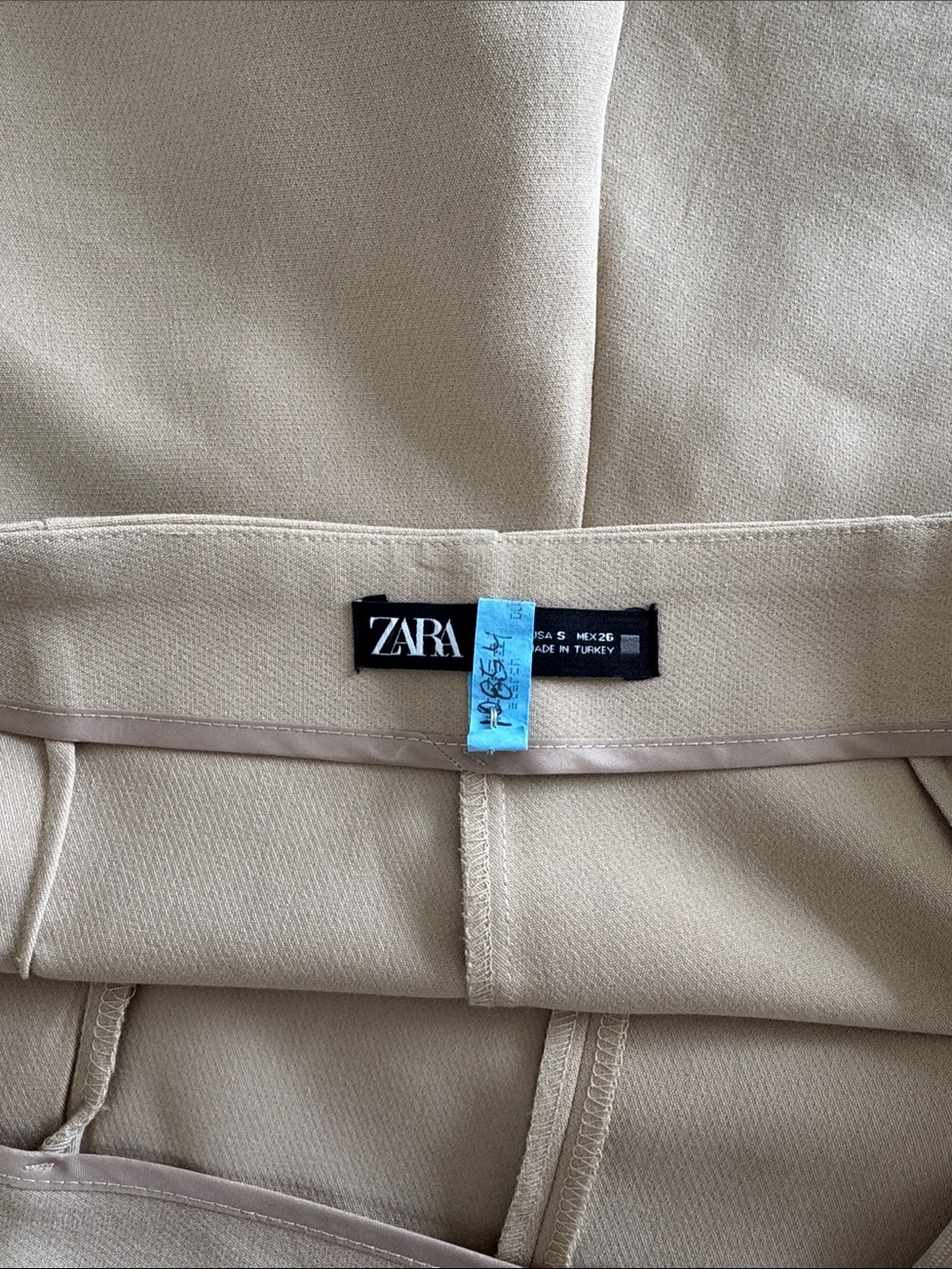 Zara Beige Skort with Front Overlap - Picture 5 of 6